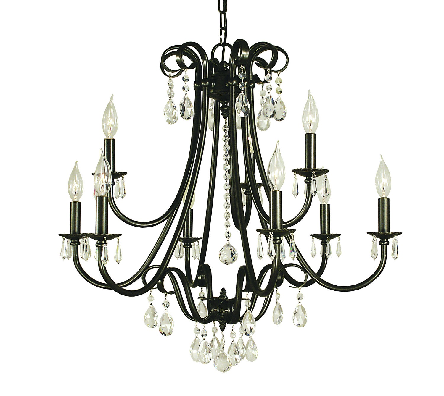 Framburg - 2999 MB - Nine Light Chandelier - Liebestraum - Mahogany Bronze