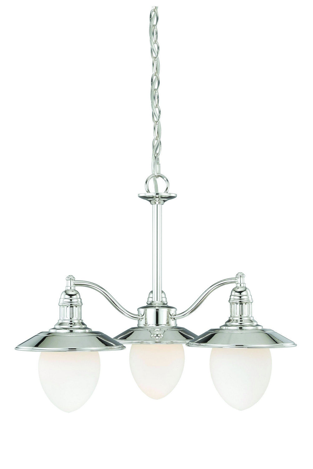 Vaxcel - H0047 - Three Light Chandelier - Marina Bay - Polished Nickel