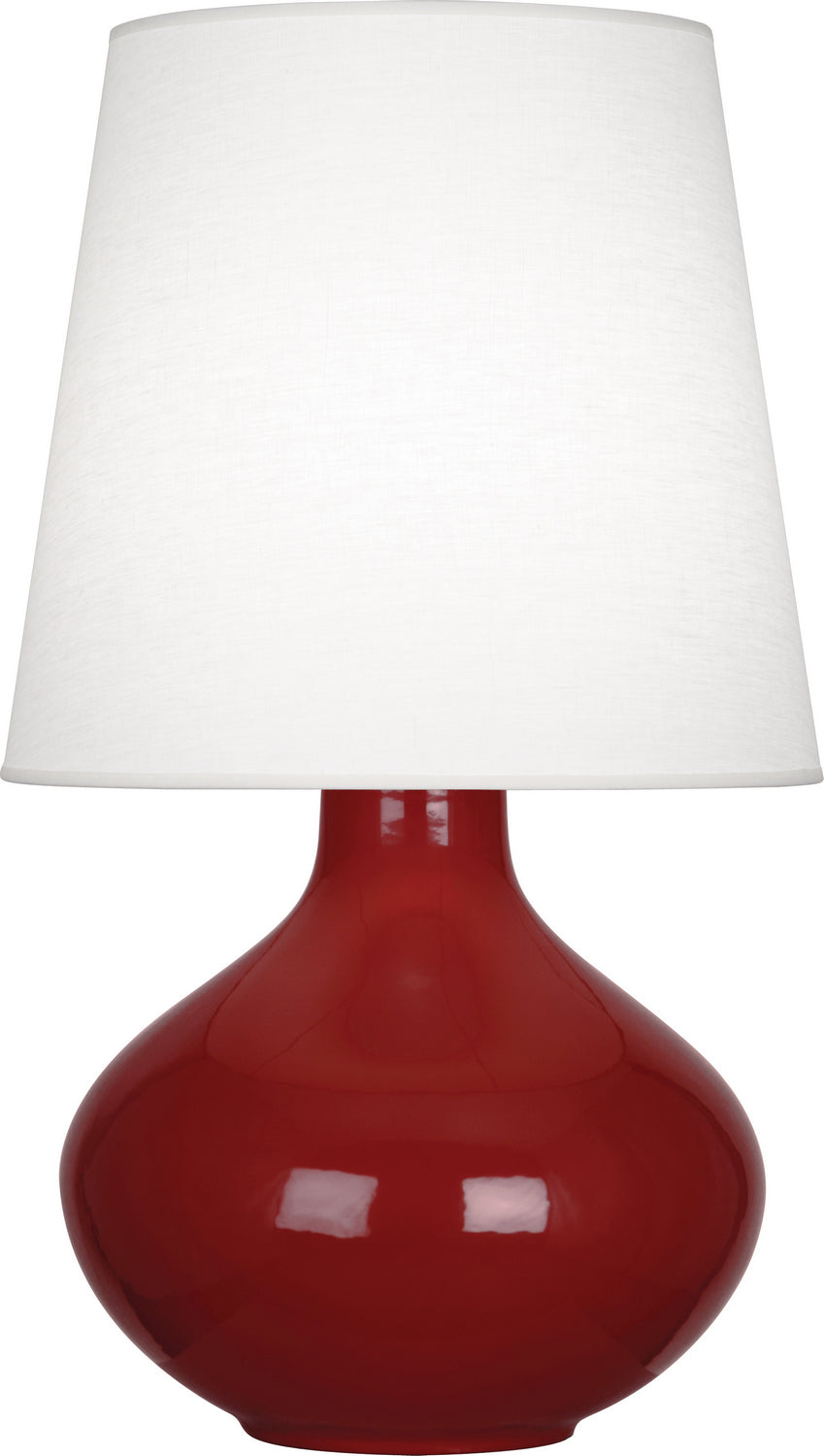Robert Abbey - OX993 - One Light Table Lamp - June - Oxblood Glazed Ceramic