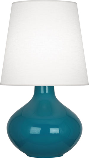 Robert Abbey - PC993 - One Light Table Lamp - June - Peacock Glazed Ceramic