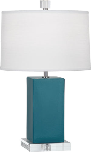 Robert Abbey - PC990 - One Light Accent Lamp - Harvey - Peacock Glazed Ceramic