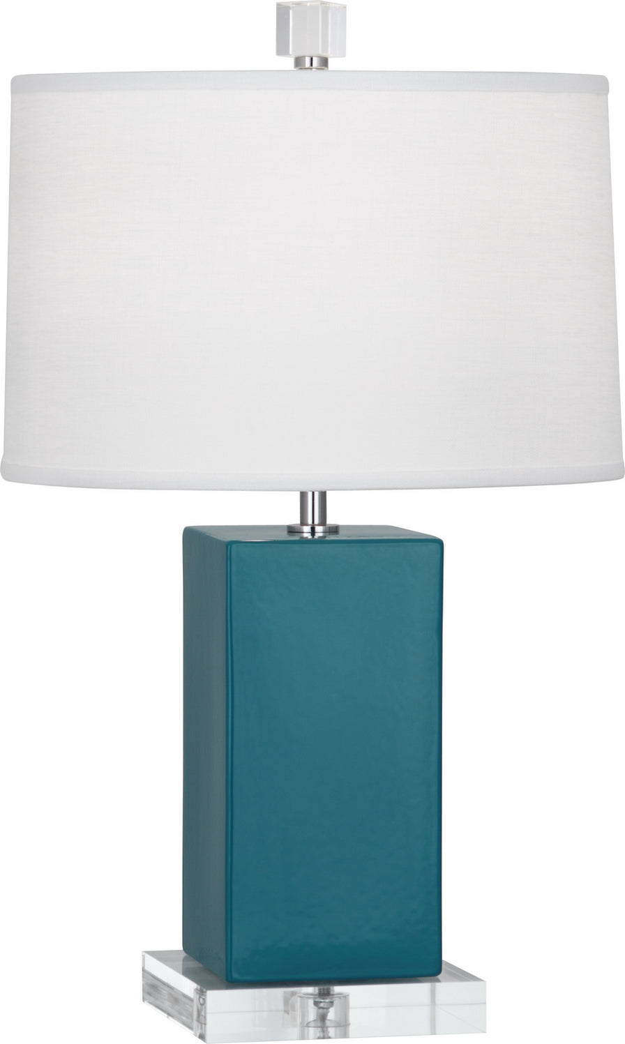 Robert Abbey - PC990 - One Light Accent Lamp - Small Harvey - Peacock Glazed Ceramic