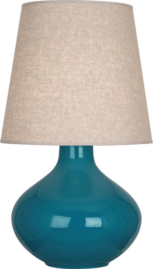 Robert Abbey - PC991 - One Light Table Lamp - June - Peacock Glazed Ceramic