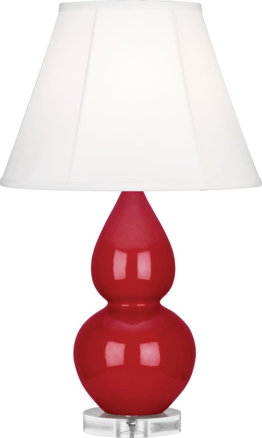 Robert Abbey - RR13 - One Light Accent Lamp - Small Double Gourd - Ruby Red Glazed Ceramic w/Lucite Base