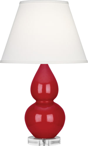 Robert Abbey - RR13X - One Light Accent Lamp - Small Double Gourd - Ruby Red Glazed Ceramic w/Lucite Base