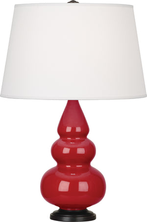 Robert Abbey - RR31X - One Light Accent Lamp - Small Triple Gourd - Ruby Red Glazed Ceramic w/Deep Patina Bronze