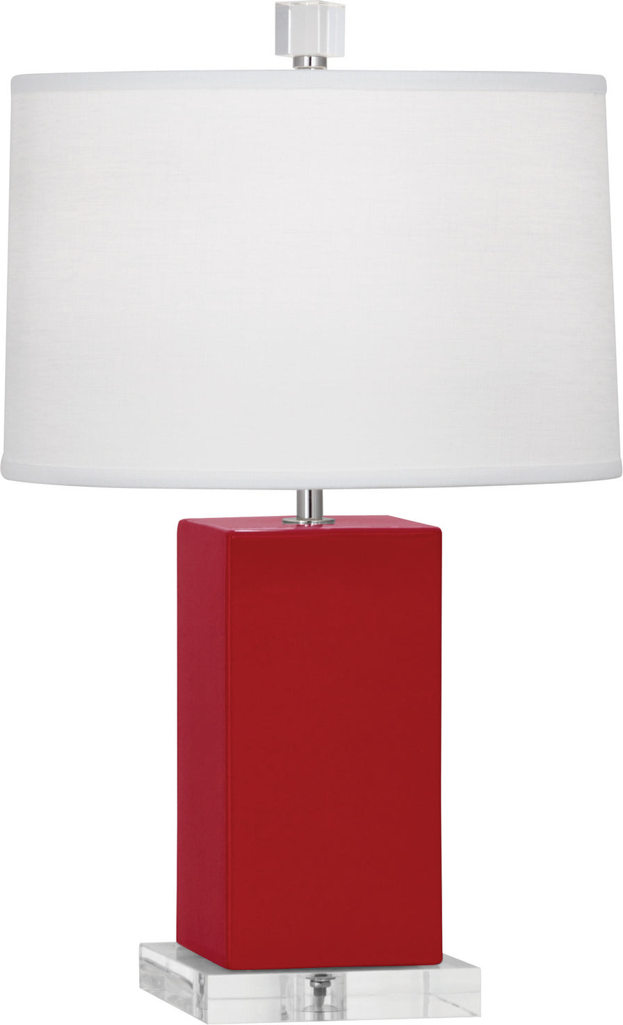 Robert Abbey - RR990 - One Light Accent Lamp - Small Harvey - Ruby Red Glazed Ceramic