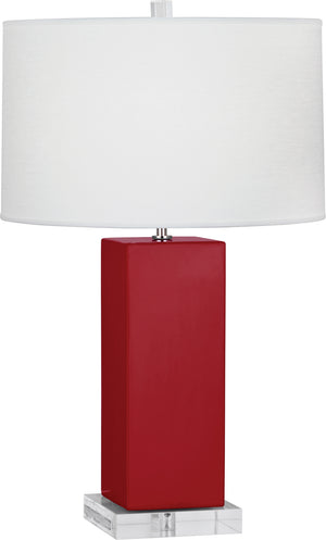 Robert Abbey - RR995 - One Light Table Lamp - Harvey - Ruby Red Glazed Ceramic