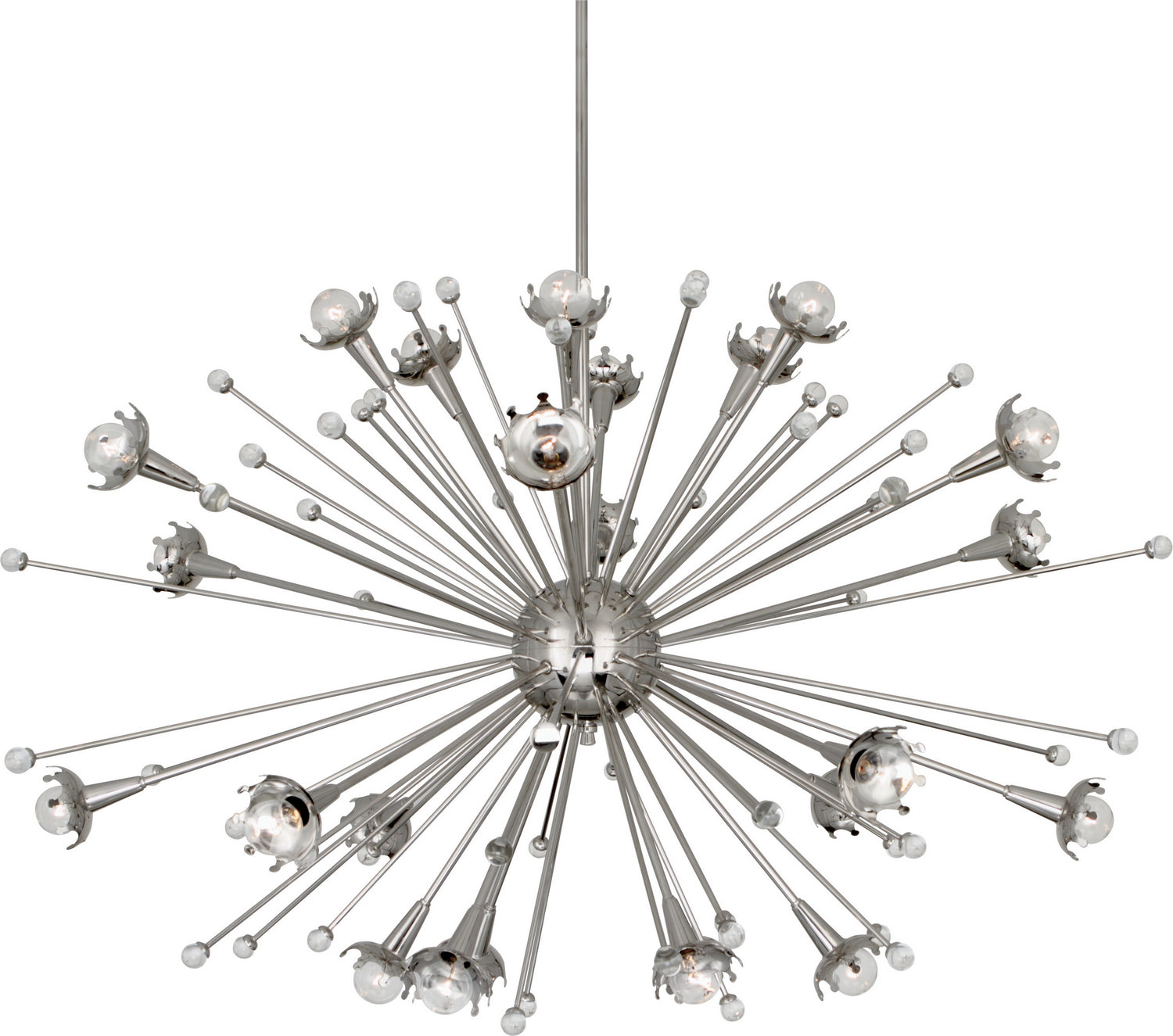 Robert Abbey - S714 - 24 Light Chandelier - Jonathan Adler Sputnik - Polished Nickel w/Crystal