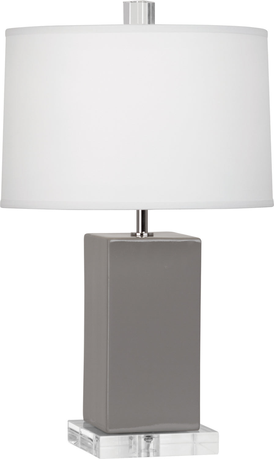 Robert Abbey - ST990 - One Light Accent Lamp - Small Harvey - Smokey Taupe Glazed Ceramic