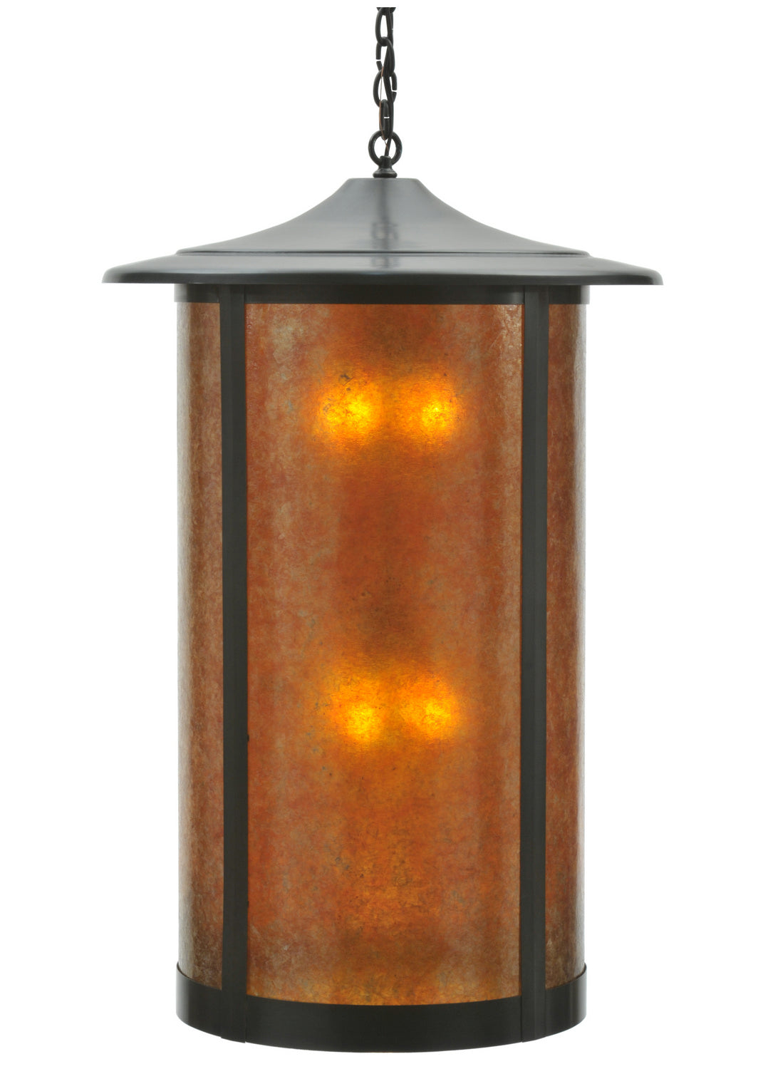 Meyda Tiffany - 110932 - Eight Light Pendant - Fulton - Craftsman Brown