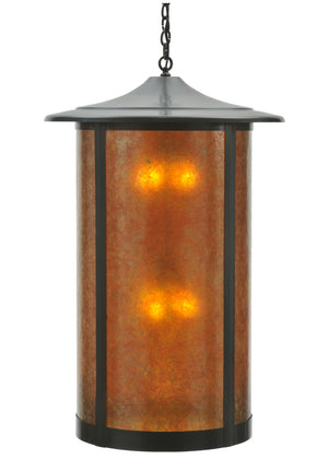 Meyda Tiffany - 110932 - Eight Light Pendant - Fulton - Craftsman Brown