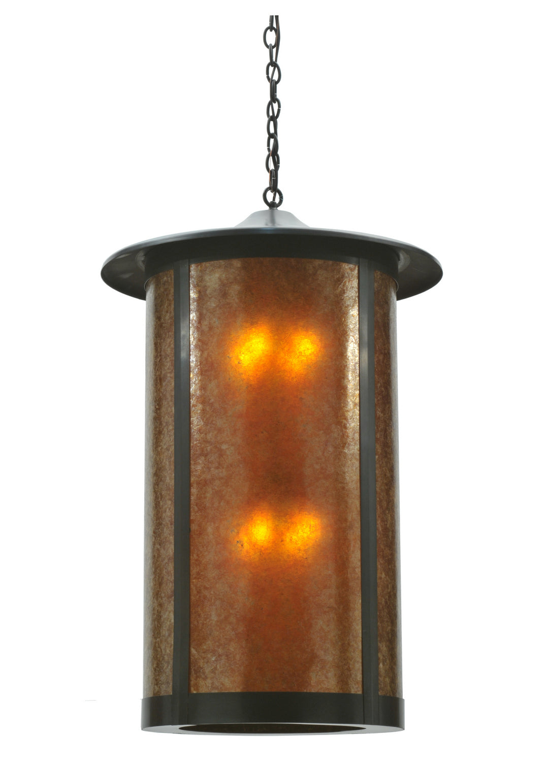 Meyda Tiffany - 110932 - Eight Light Pendant - Fulton - Craftsman Brown