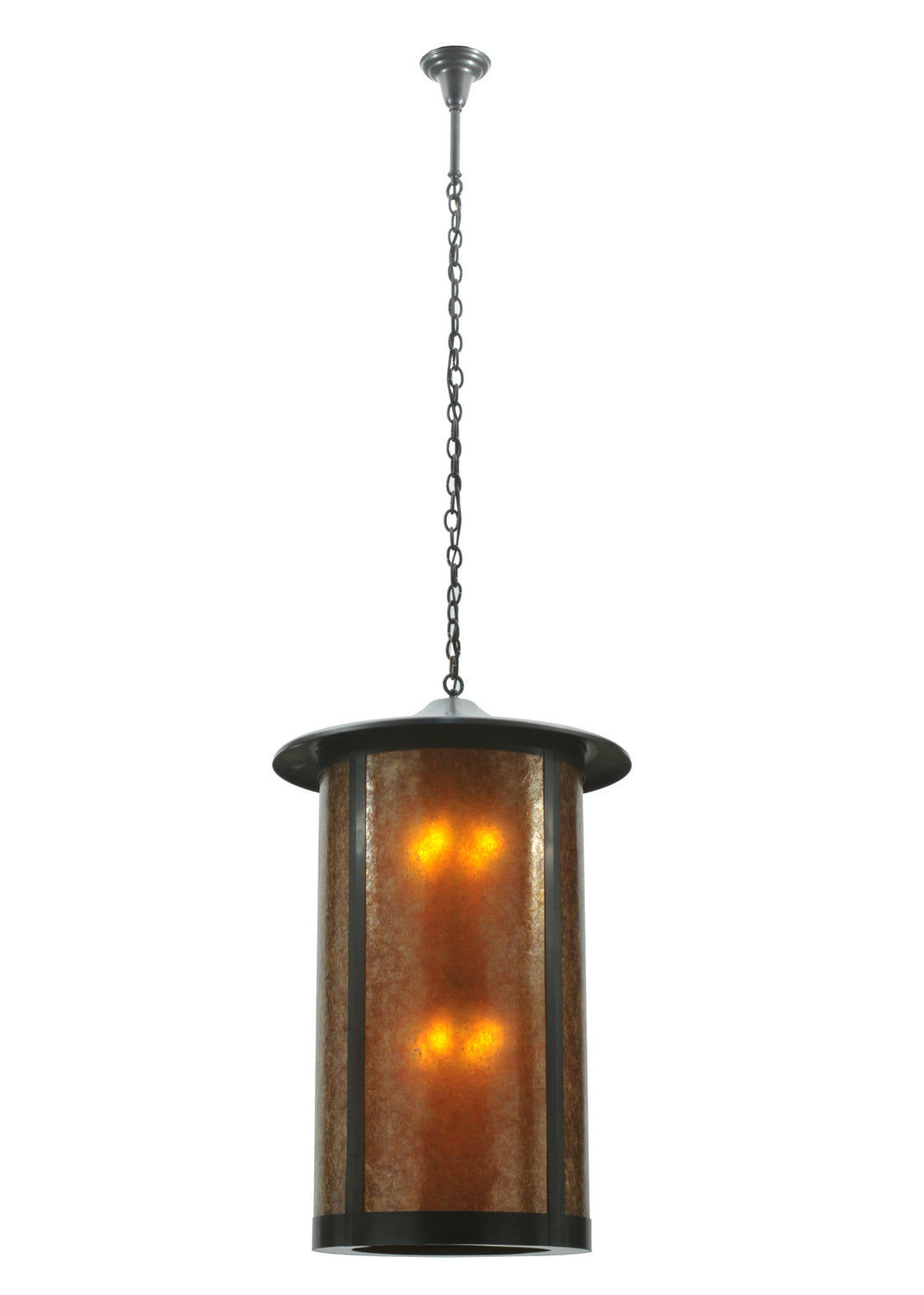 Meyda Tiffany - 110932 - Eight Light Pendant - Fulton - Craftsman Brown