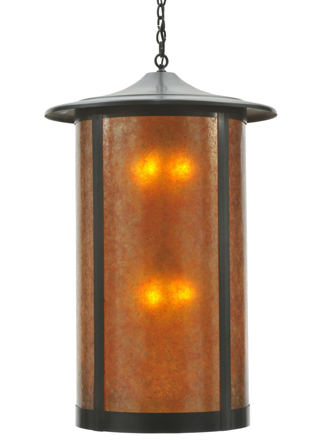 Meyda Tiffany - 110932 - Eight Light Pendant - Fulton - Craftsman Brown