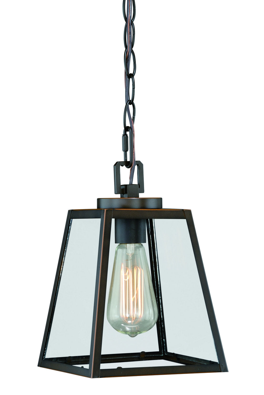 Vaxcel - P0050 - One Light Mini Pendant - Grant - Burnished Bronze