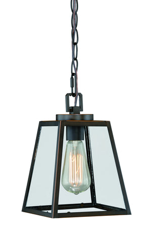 Vaxcel - P0050 - One Light Mini Pendant - Grant - Burnished Bronze