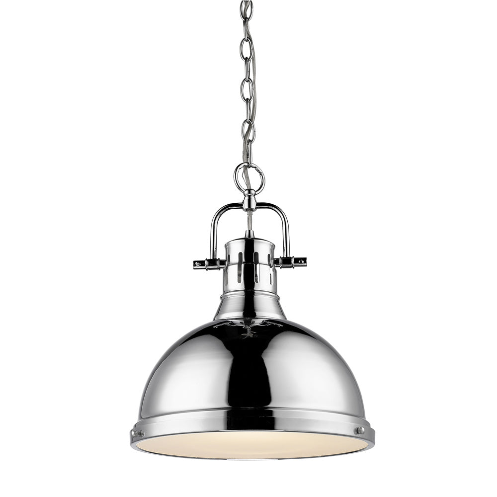 Golden - 3602-L CH-CH - One Light Pendant - Duncan CH - Chrome