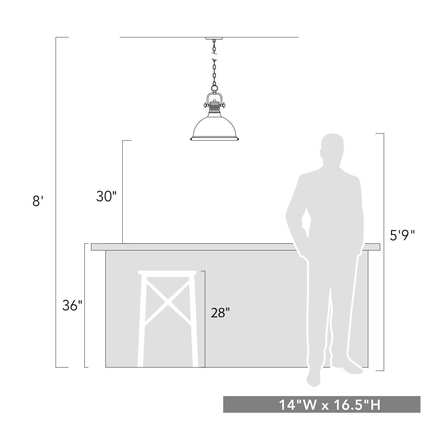 Golden - 3602-L PW-PW - One Light Pendant - Duncan PW - Pewter