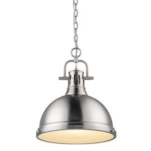 Golden - 3602-L PW-PW - One Light Pendant - Duncan PW - Pewter