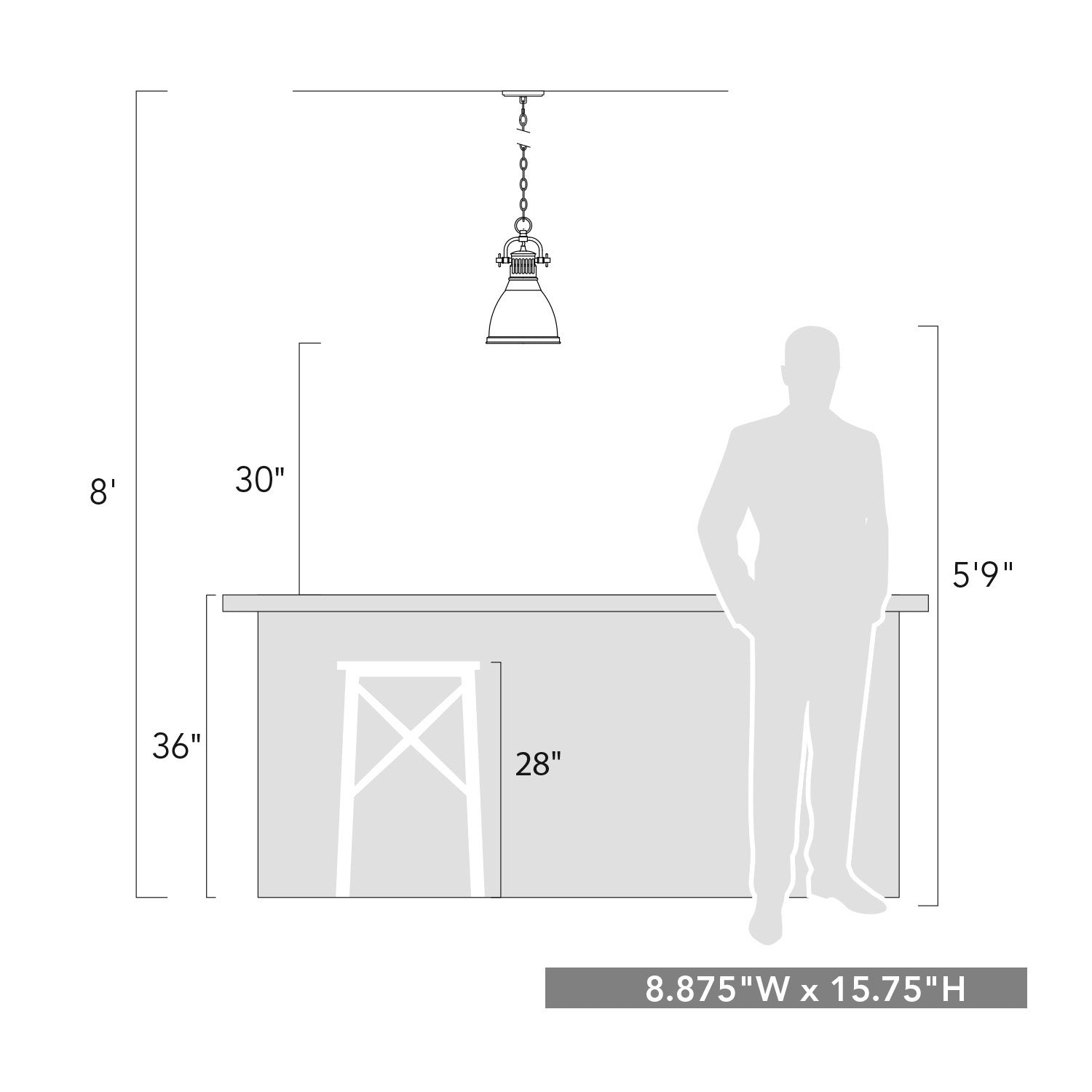 Golden - 3602-S CH-RD - One Light Pendant - Duncan CH - Chrome