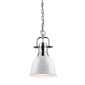 Golden - 3602-S CH-WH - One Light Pendant - Duncan CH - Chrome