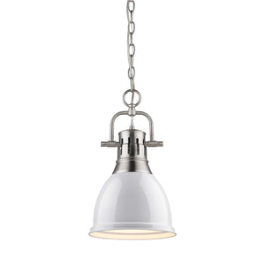 Golden - 3602-S PW-WH - One Light Pendant - Duncan PW - Pewter