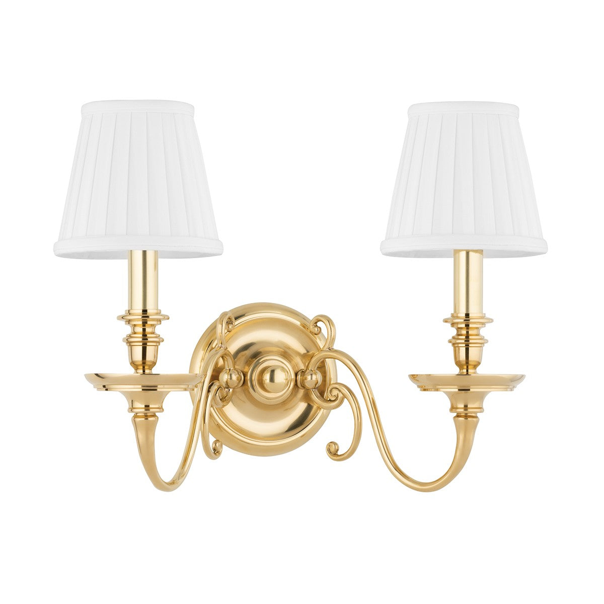 Hudson Valley - 1742-AGB - Two Light Wall Sconce - Charleston - Aged Brass