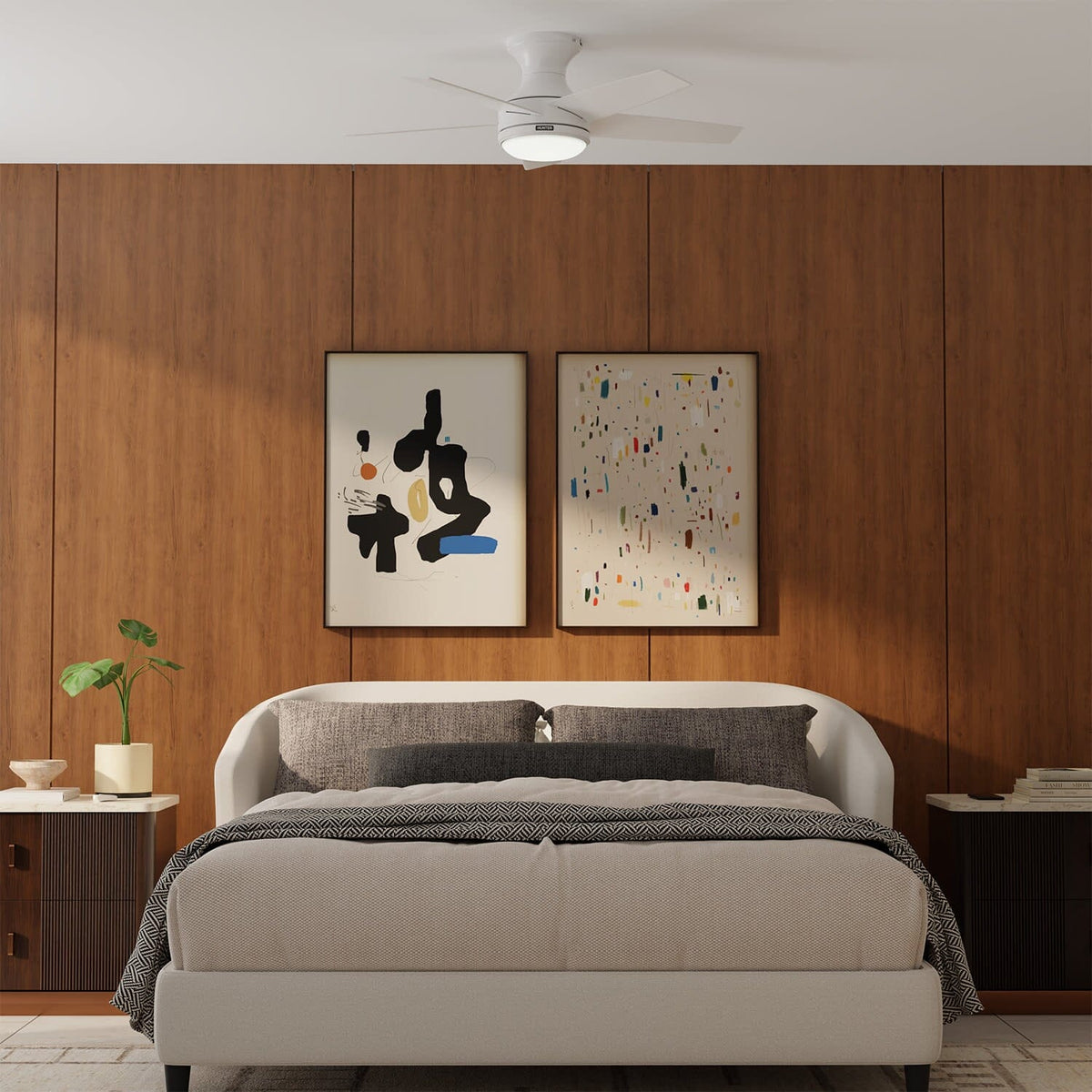 Hunter - 55100 - 44" Ceiling Fan - Dreska - Matte Black