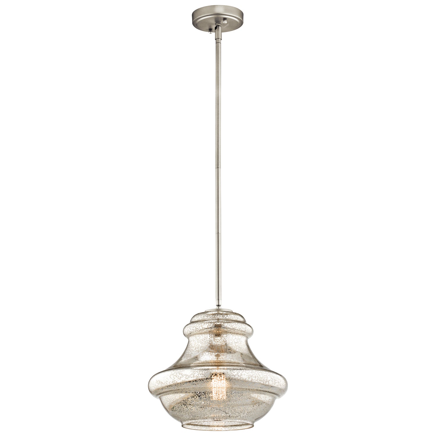 Kichler - 42044NIMER - One Light Pendant - Everly - Brushed Nickel