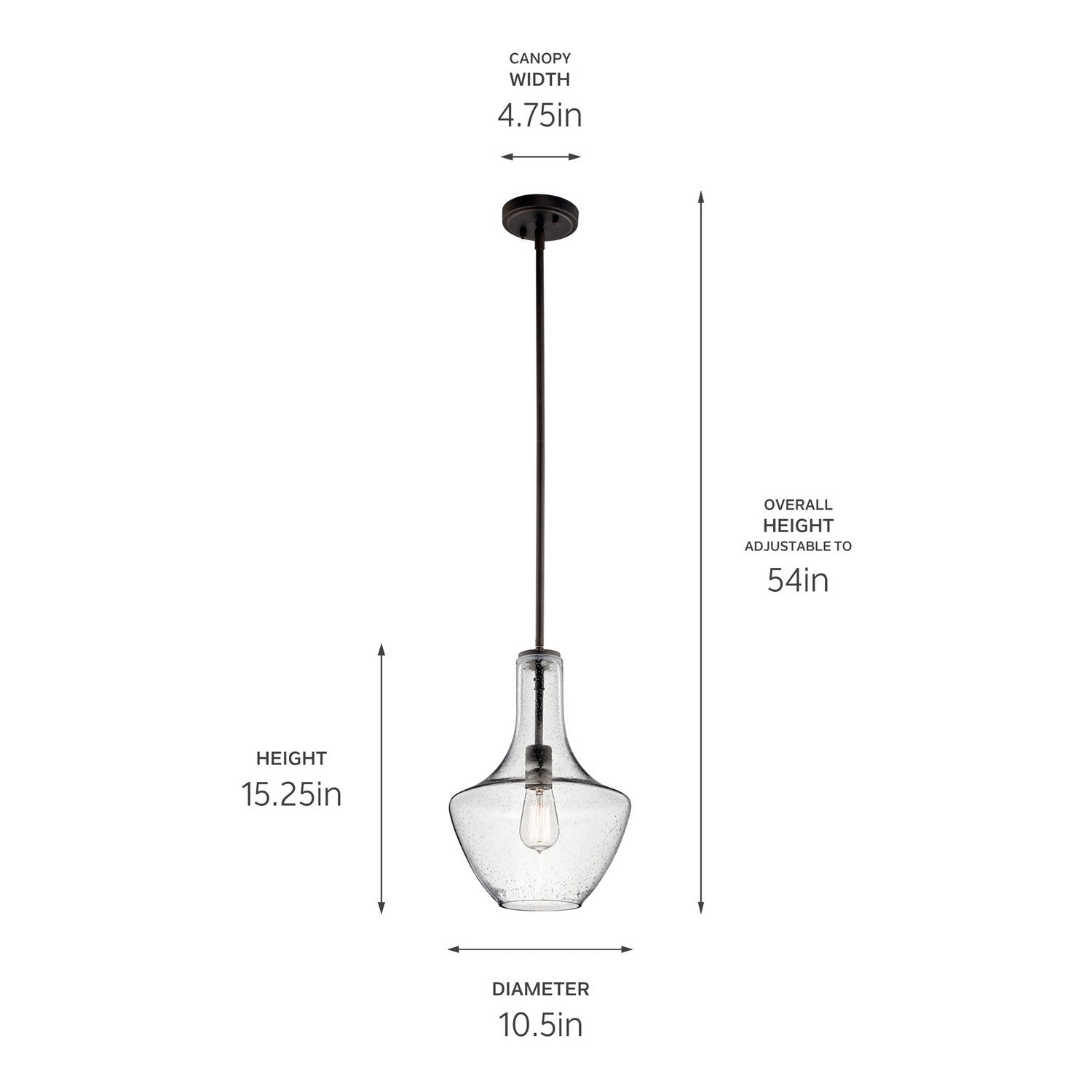 Kichler - 42141OZCS - One Light Pendant - Everly - Olde Bronze