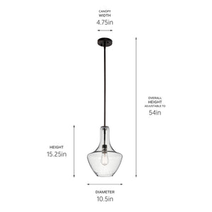 Kichler - 42141OZCS - One Light Pendant - Everly - Olde Bronze