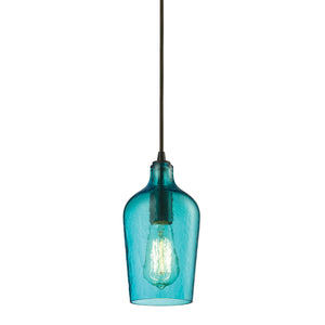 ELK Home - 10331/1HAQ - One Light Mini Pendant - Hammered Glass - Oil Rubbed Bronze