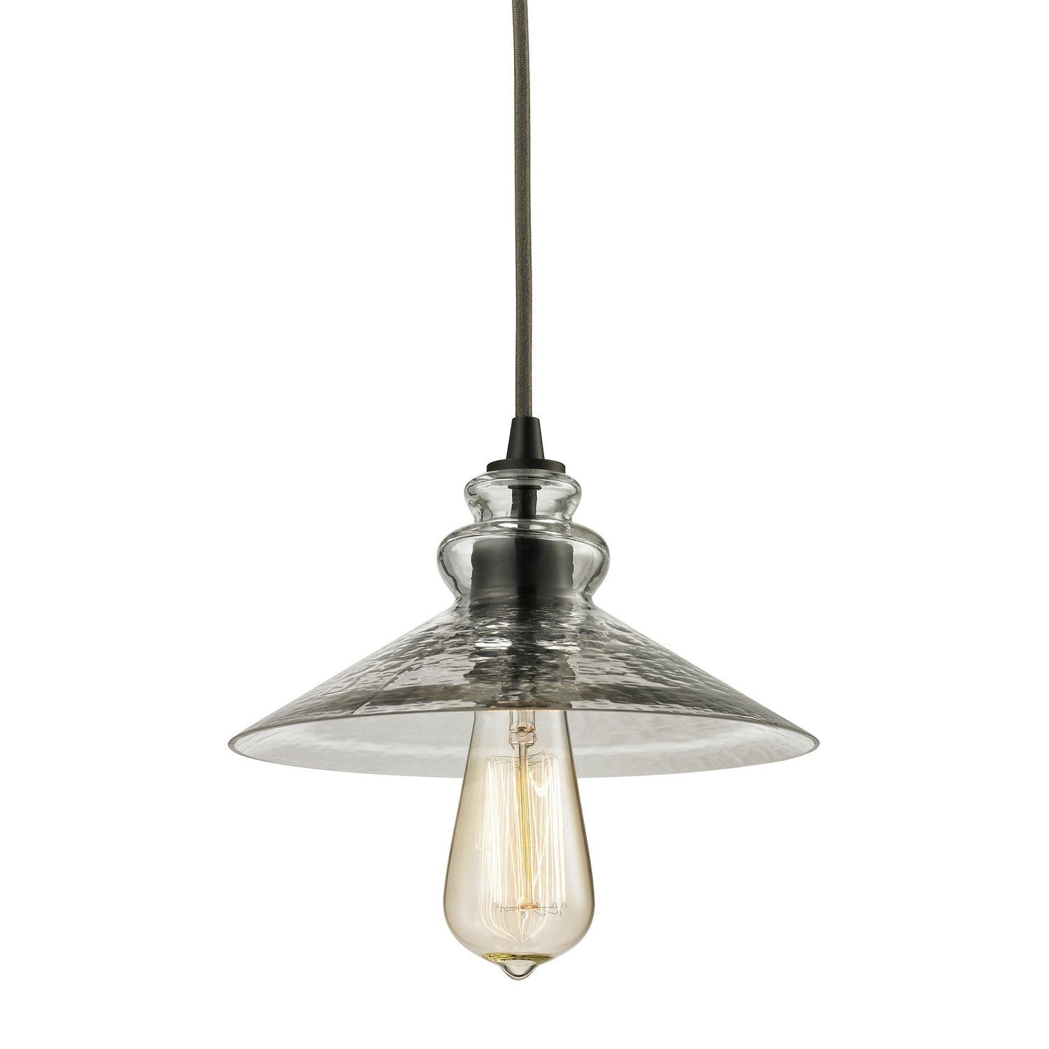 ELK Home - 10332/1 - One Light Mini Pendant - Hammered Glass - Oil Rubbed Bronze