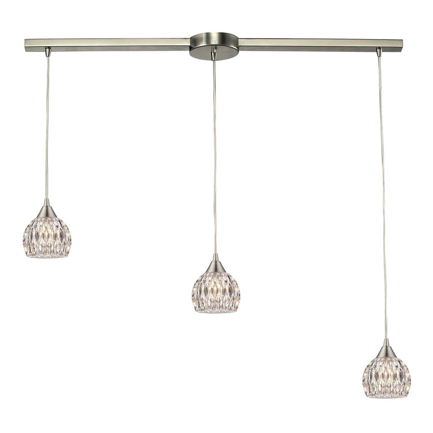 ELK Home - 10342/3L - Three Light Pendant - Kersey - Satin Nickel