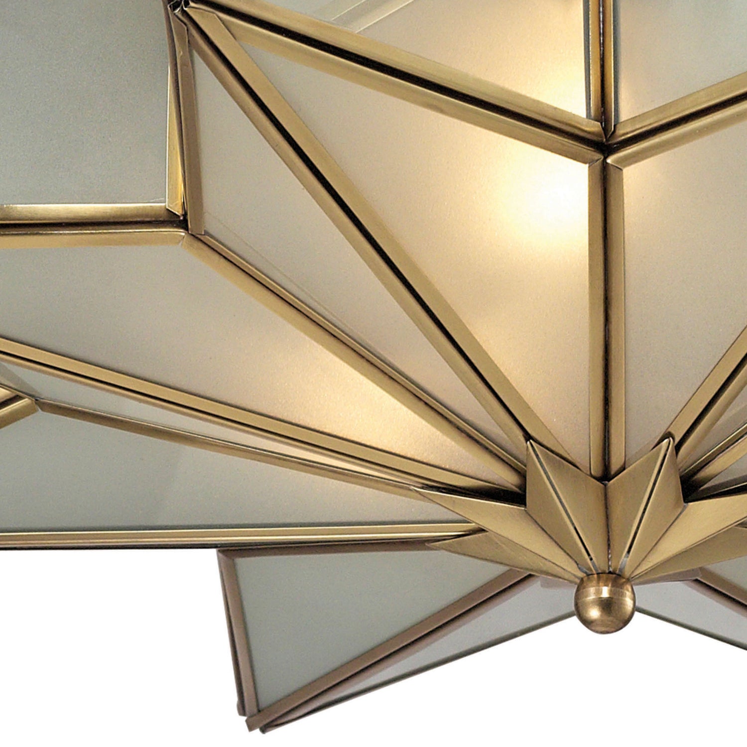 ELK Home - 22011/3 - Three Light Flush Mount - Decostar - Brushed Brass