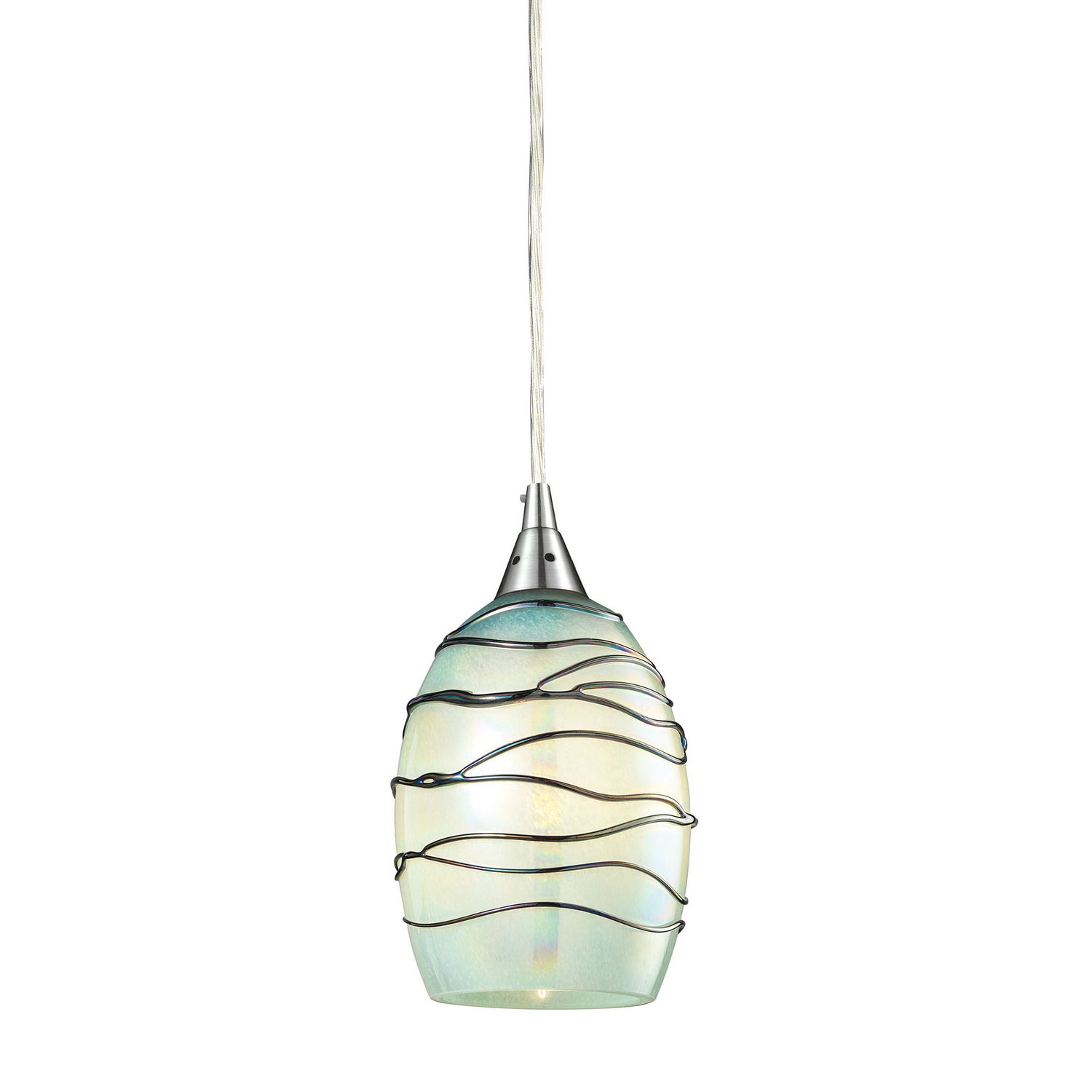 ELK Home - 31348/1MN - One Light Mini Pendant - Vines - Satin Nickel