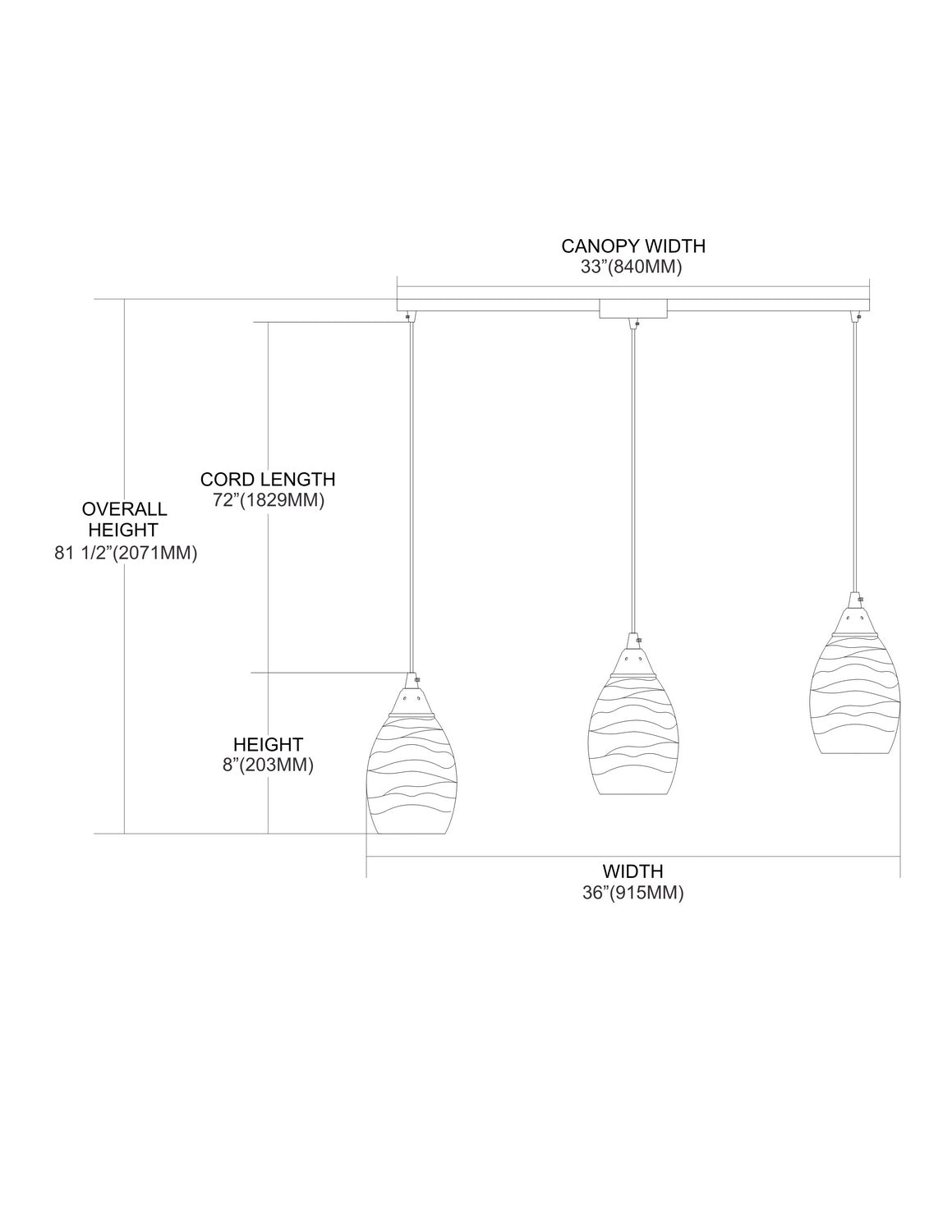 ELK Home - 31348/3L-MN - Three Light Pendant - Vines - Satin Nickel