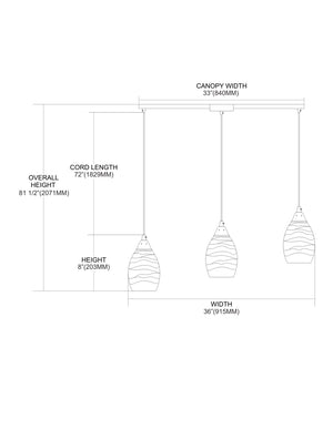 ELK Home - 31348/3L-MN - Three Light Pendant - Vines - Satin Nickel