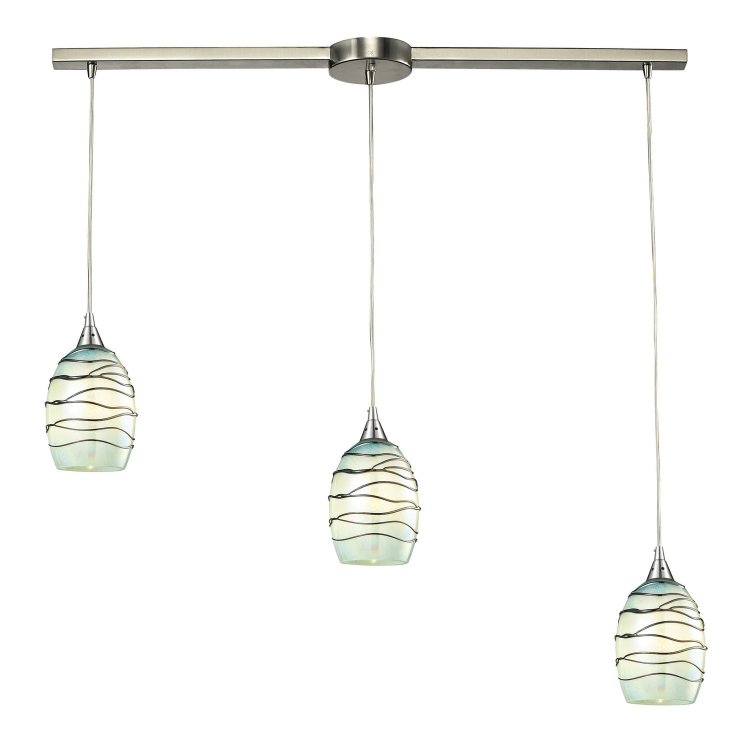 ELK Home - 31348/3L-MN - Three Light Pendant - Vines - Satin Nickel