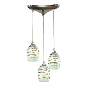 ELK Home - 31348/3MN - Three Light Pendant - Vines - Satin Nickel