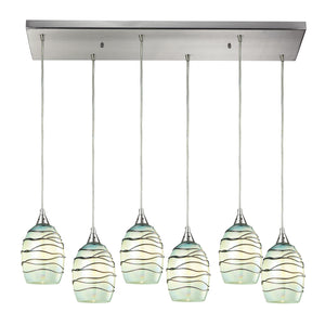 ELK Home - 31348/6RC-MN - Six Light Pendant - Vines - Satin Nickel