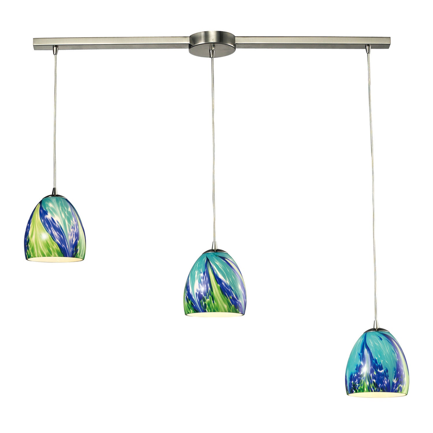 ELK Home - 31445/3L-TB - Three Light Pendant - Colorwave - Satin Nickel