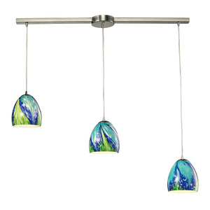 ELK Home - 31445/3L-TB - Three Light Pendant - Colorwave - Satin Nickel