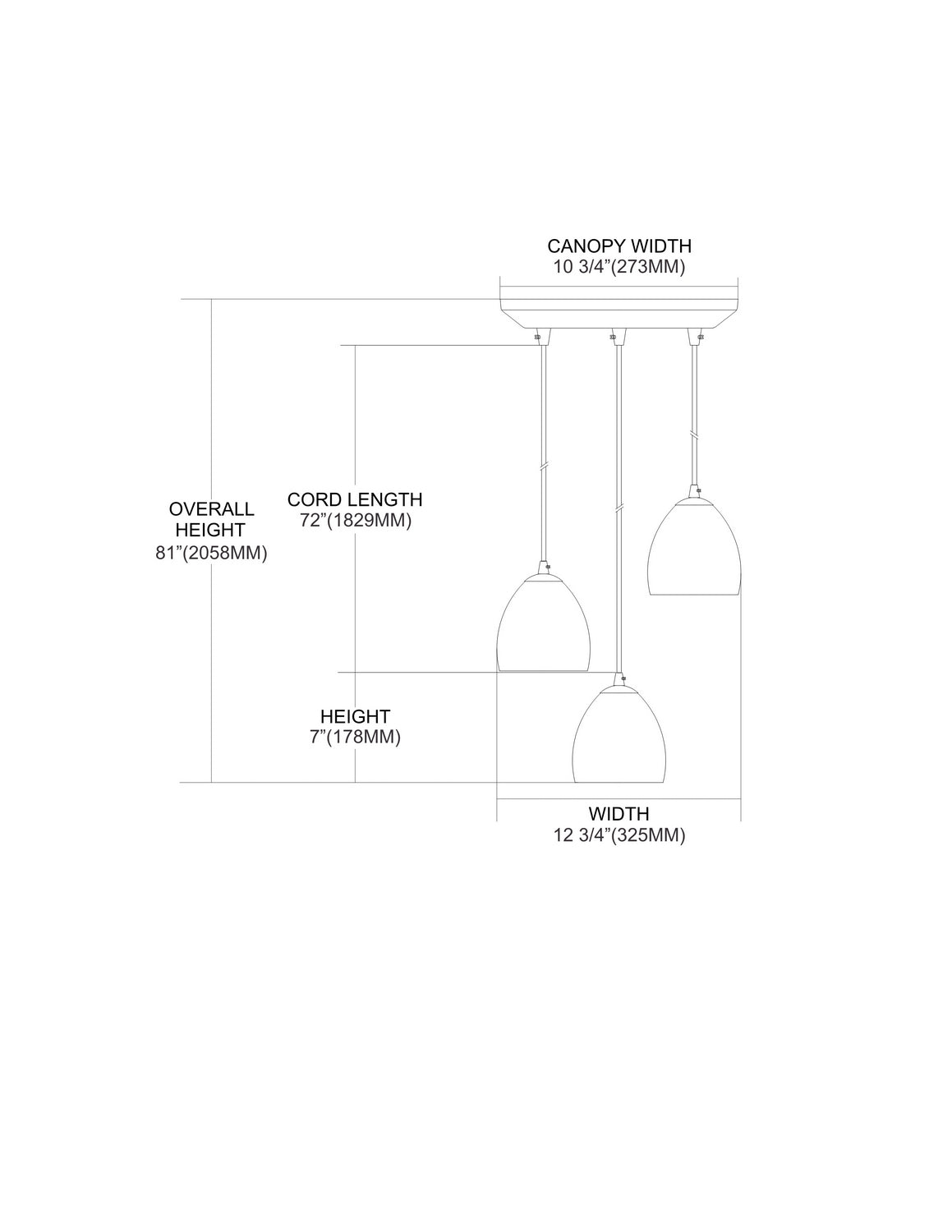 ELK Home - 31445/3TB - Three Light Pendant - Colorwave - Satin Nickel