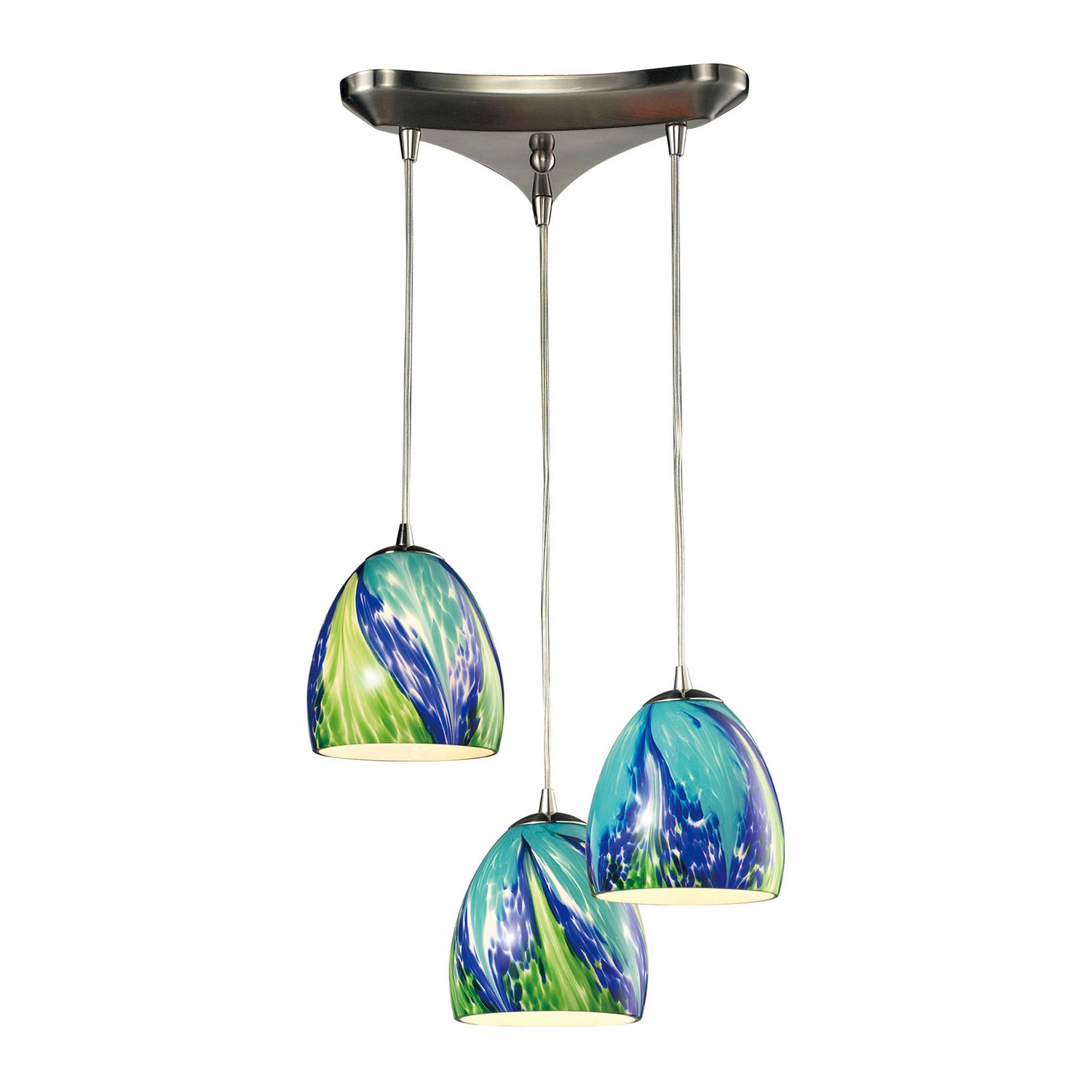 ELK Home - 31445/3TB - Three Light Pendant - Colorwave - Satin Nickel