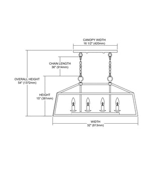 ELK Home - 31508/4 - Four Light Chandelier - Alanna - Oil Rubbed Bronze