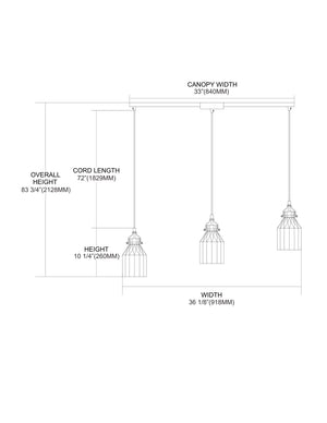 ELK Home - 46009/3L - Three Light Pendant - Danica - Oil Rubbed Bronze