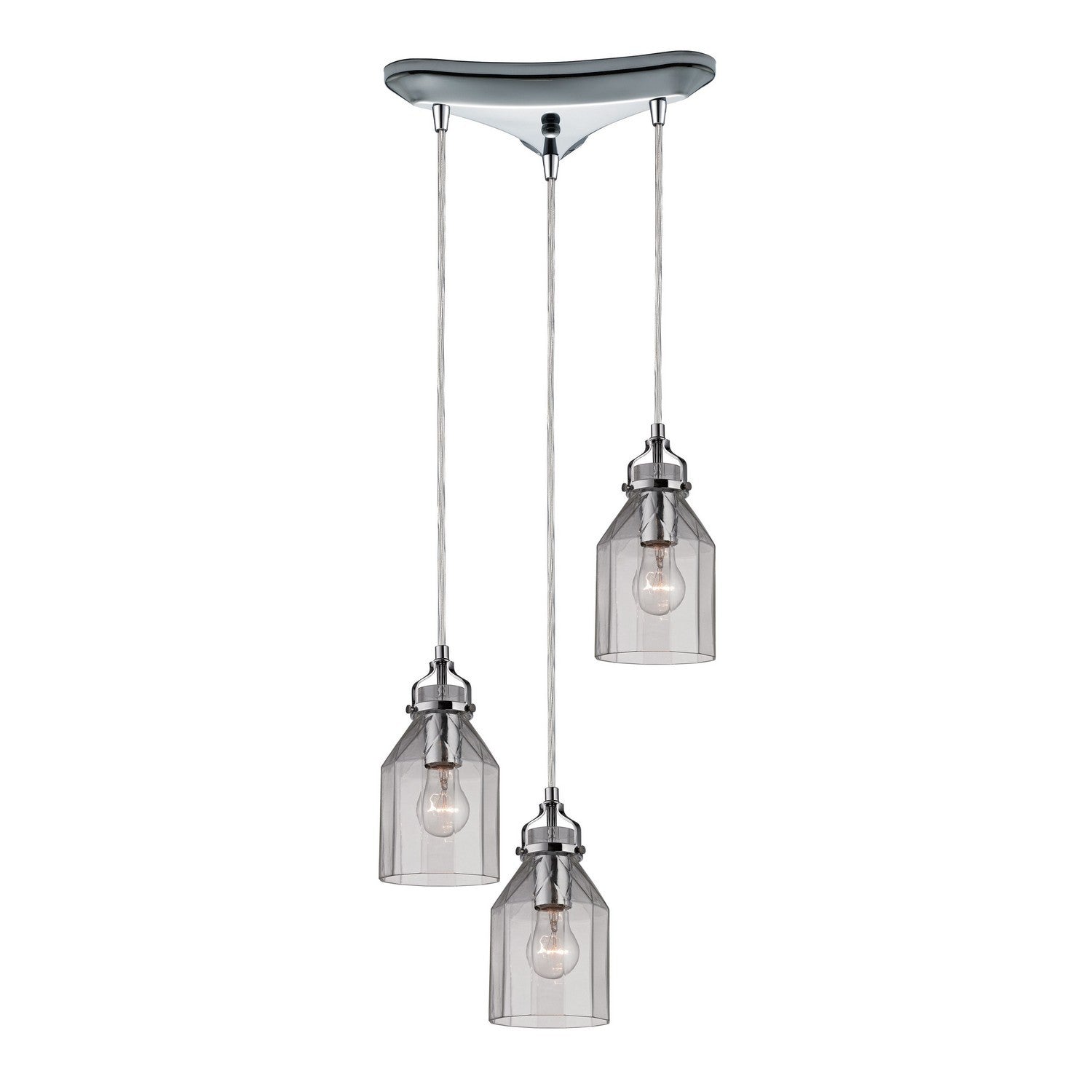 ELK Home - 46019/3 - Three Light Pendant - Danica - Polished Chrome