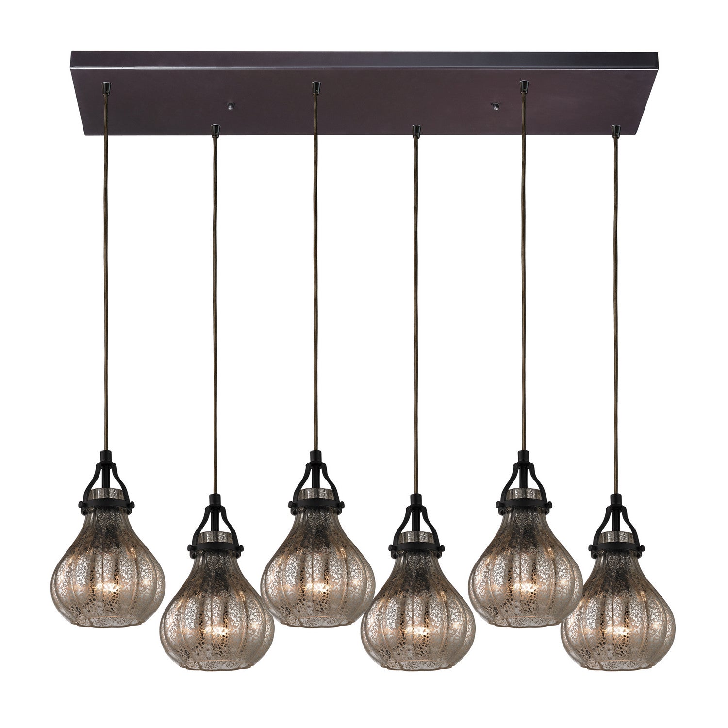 ELK Home - 46024/6RC - Six Light Pendant - Danica - Oil Rubbed Bronze